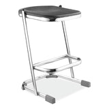 NPS® 6600 Series Elephant Z-Stool, Backless, Supports Up to 500lb, 24" Seat Height, Black Seat, Chrome Frame,Ships in 1-3 Bus Days (NPS6624) Each
