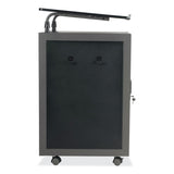 Oklahoma Sound® Teacher's WorkPod Lectern, 20 x 24 x 41, Charcoal Slate/Black, Ships in 1-3 Business Days (NPSTWPL) Each