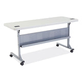 NPS® Flip-N-Store Training Table, Rectangular, 24 x 60 x 29.5, Speckled Gray, Ships in 1-3 Business Days (NPSBPFT2460) Each