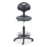 NPS® 6700 Series Polyurethane Adj Height Task Chair, Supports 300 lb, 22"-32" Seat Ht, Black Seat/Back/Base, Ships in 1-3 Bus Days (NPS6722HB) Each