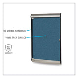 Ghent Silhouette 1 Door Enclosed Caramel Vinyl Bulletin Board with Satin/Black Frame, 27.75 x 42.13, Ships in 7-10 Business Days (GHESILH20410) Each