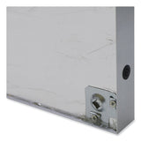 Ghent 3 Door Enclosed Vinyl Bulletin Board with Satin Aluminum Frame, 96 x 48, Silver Surface, Ships in 7-10 Business Days (GHEPA34896VX193) Each