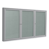 Ghent Enclosed Outdoor Bulletin Board, 72 x 36, Silver Surface, Satin Aluminum Frame, Ships in 7-10 Business Days (GHEPA33672VX193) Each