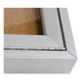 Ghent 2 Door Enclosed Natural Cork Bulletin Board with Satin Aluminum Frame, 72 x 36, Tan Surface, Ships in 7-10 Business Days (GHEPA33672K) Each