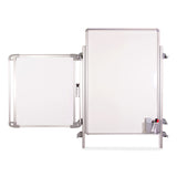 Ghent Nexus Easel Whiteboard, 32 x 76.13, White Surface, Satin Aluminum Frame, Ships in 7-10 Business Days (GHENEX204EP4FR) Each
