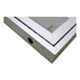 Ghent 3 Door Enclosed Vinyl Bulletin Board with Satin Aluminum Frame, 96 x 48, Silver Surface, Ships in 7-10 Business Days (GHEPA34896VX193) Each