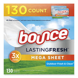 Bounce® Fabric Softener Sheets, Outdoor Fresh and Clean, 130 Sheets/Box, 3 Boxes/Carton (PGC05151) Case of 3