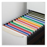 Universal® Deluxe Reinforced Recycled Hanging File Folders, Letter Size, 1/3-Cut Tabs, Standard Green, 25/Box (UNV24113) Box of 25