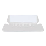 Universal® Hanging File Folder Plastic Index Tabs, 1/5-Cut, Clear, 2.25" Wide, 25/Pack (UNV42215) Pack of 25