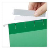Universal® Hanging File Folder Plastic Index Tabs, 1/3-Cut, Clear, 3.7" Wide, 25/Pack (UNV43313) Pack of 25