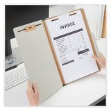 Universal® Eight-Section Pressboard Classification Folders, 3" Expansion, 3 Dividers, 8 Fasteners, Legal Size, Gray Exterior, 10/Box (UNV10297) Each