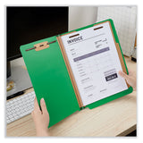 Universal® Deluxe Six-Section Pressboard End Tab Classification Folders, 2 Dividers, 6 Fasteners, Letter Size, Green, 10/Box (UNV10317) Box of 10