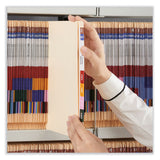 Universal® Deluxe Reinforced End Tab Folders, 9" High Front, Straight Tabs, Letter Size, 0.75" Expansion, Manila, 100/Box (UNV13300) Box of 100
