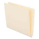 Universal® Deluxe Reinforced End Tab Folders, 9" High Front, Straight Tabs, Letter Size, 0.75" Expansion, Manila, 100/Box (UNV13300) Box of 100