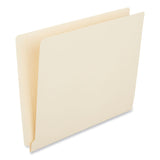Universal® Deluxe Reinforced End Tab Folders, Straight Tabs, Letter Size, 0.75" Expansion, Manila, 100/Box (UNV13330) Box of 100