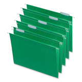Universal® Deluxe Bright Color Hanging File Folders, Letter Size, 1/5-Cut Tabs, Bright Green, 25/Box (UNV14117) Box of 25