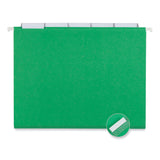 Universal® Deluxe Bright Color Hanging File Folders, Letter Size, 1/5-Cut Tabs, Bright Green, 25/Box (UNV14117) Box of 25