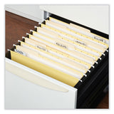 Universal® Deluxe Bright Color Hanging File Folders, Letter Size, 1/5-Cut Tabs, Yellow, 25/Box (UNV14119) Box of 25