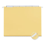 Universal® Deluxe Bright Color Hanging File Folders, Letter Size, 1/5-Cut Tabs, Yellow, 25/Box (UNV14119) Box of 25