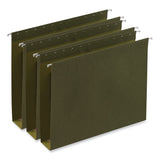 Universal® Box Bottom Hanging File Folders, 2" Capacity, Letter Size, 1/5-Cut Tabs, Standard Green, 25/Box (UNV14142) Box of 25