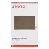 Universal® Box Bottom Hanging File Folders, 1" Capacity, Legal Size, 1/5-Cut Tabs, Standard Green, 25/Box (UNV14151) Box of 25