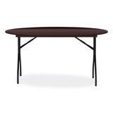 Alera® Round Wood Folding Table, 59" Diameter x 29.13h, Mahogany (ALEFT7260DMY) Each