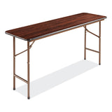 Alera® Wood Folding Table, Rectangular, 59.88w x 17.75d x 29.13h, Mahogany (ALEFT726018MY) Each