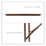 Alera® Wood Folding Table, Rectangular, 59.88w x 17.75d x 29.13h, Mahogany (ALEFT726018MY) Each