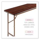 Alera® Wood Folding Table, Rectangular, 59.88w x 17.75d x 29.13h, Mahogany (ALEFT726018MY) Each