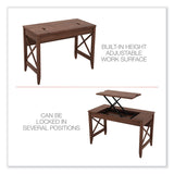 Alera® Sit-to-Stand Table Desk, 47.25" x 23.63" x 29.5" to 43.75", Modern Walnut (ALELD4824WA) Each