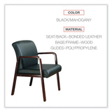 Alera® Alera Reception Lounge Series Wood Loveseat, 44.88w x 26.13d x 33h, Black/Mahogany (ALERL2219M) Each