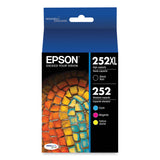 Epson® T252XL-BCS (252XL) DURABrite Ultra High-Yield Ink, 1,100 Page-Yield, Black/Cyan/Magenta/Yellow (EPST252XLBCS) Pack of 4