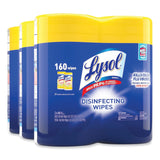 LYSOL® Brand Disinfecting Wipes, 1-Ply, 7 x 7.25, Lemon and Lime Blossom, White, 80 Wipes/Canister, 2 Canisters/Pack (RAC80296PK) Pack of 2