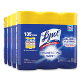 LYSOL® Brand Disinfecting Wipes, 1-Ply, 7 x 7.25, Lemon and Lime Blossom, White, 35 Wipes/Canister, 3 Canisters/Pack (RAC82159PK) Pack of 3