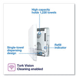 Tork® PeakServe Continuous Hand Towel Dispenser, 14.44 x 3.97 x 19.3, White (TRK552530) Each