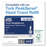 Tork® PeakServe Continuous Hand Towel Dispenser, 14.44 x 3.97 x 19.3, White (TRK552530) Each
