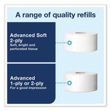 Tork® Elevation Bath Tissue Mini-Jumbo Roll Twin Dispenser, 17 x 5.69 x 10.13, Black (TRK5555290) Each