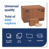 Tork® Xpressnap Interfold Dispenser Napkins, 1-Ply, Bag-Pack, 13 x 8.5", White, 6000/Carton (TRKDX900) Case of 6000