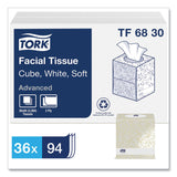 Tork® Advanced Facial Tissue, 2-Ply, White, Cube Box, 94 Sheets/Box, 36 Boxes/Carton (TRKTF6830) Case of 36