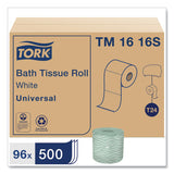 Tork® Universal Bath Tissue, Septic Safe, 2-Ply, White, 500 Sheets/Roll, 96 Rolls/Carton (TRKTM1616S) Case of 96