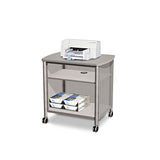 Safco® Impromptu Deskside Machine Stand, Metal, 3 Shelves, 100 lb Capacity, 26.25" x 21" x 26.5", Gray (SAF1857GR) Each