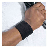 ergodyne® Chill-Its 6500 Wrist Terry Cloth Sweatband, Cotton Terry, One Size Fits Most, Black, Ships in 1-3 Business Days (EGO12402) 1 Pair