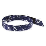 ergodyne® Chill-Its 6705 Cooling Embedded Polymers Hook and Loop Bandana Headband, One Size, Navy Western, Ships in 1-3 Business Days (EGO12316) Each