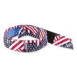ergodyne® Chill-Its 6705CT Cooling PVA Hook and Loop Bandana Headband, One Size Fits Most, Stars & Stripes, Ships in 1-3 Business Days (EGO12571) Each