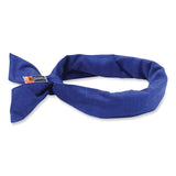 ergodyne® Chill-Its 6700FR Fire Resistant Cooling Tie Bandana Headband, One Size Fits Most, Blue, Ships in 1-3 Business Days (EGO12607) Each
