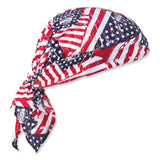 ergodyne® Chill-Its 6710CT Cooling PVA Tie Bandana Triangle Hat, One Size Fits Most, Stars and Stripes, Ships in 1-3 Business Days (EGO12581) Each