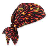 ergodyne® Chill-Its 6710CT Cooling PVA Tie Bandana Triangle Hat, One Size Fits Most, Flames, Ships in 1-3 Business Days (EGO12588) Each