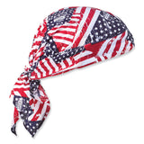 ergodyne® Chill-Its 6710 Cooling Embedded Polymers Tie Bandana Triangle Hat, One Size, Stars and Stripes, Ships in 1-3 Business Days (EGO12323) Each