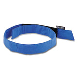 ergodyne® Chill-Its 6705 Cooling Embedded Polymers Hook and Loop Bandana Headband, One Size, Solid Blue, Ships in 1-3 Business Days (EGO12317) Each