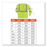 ergodyne® GloWear 8391 Class 3 Hi-Vis Long Sleeve Shirt, Polyester, Lime, Large, Ships in 1-3 Business Days (EGO21704) Each